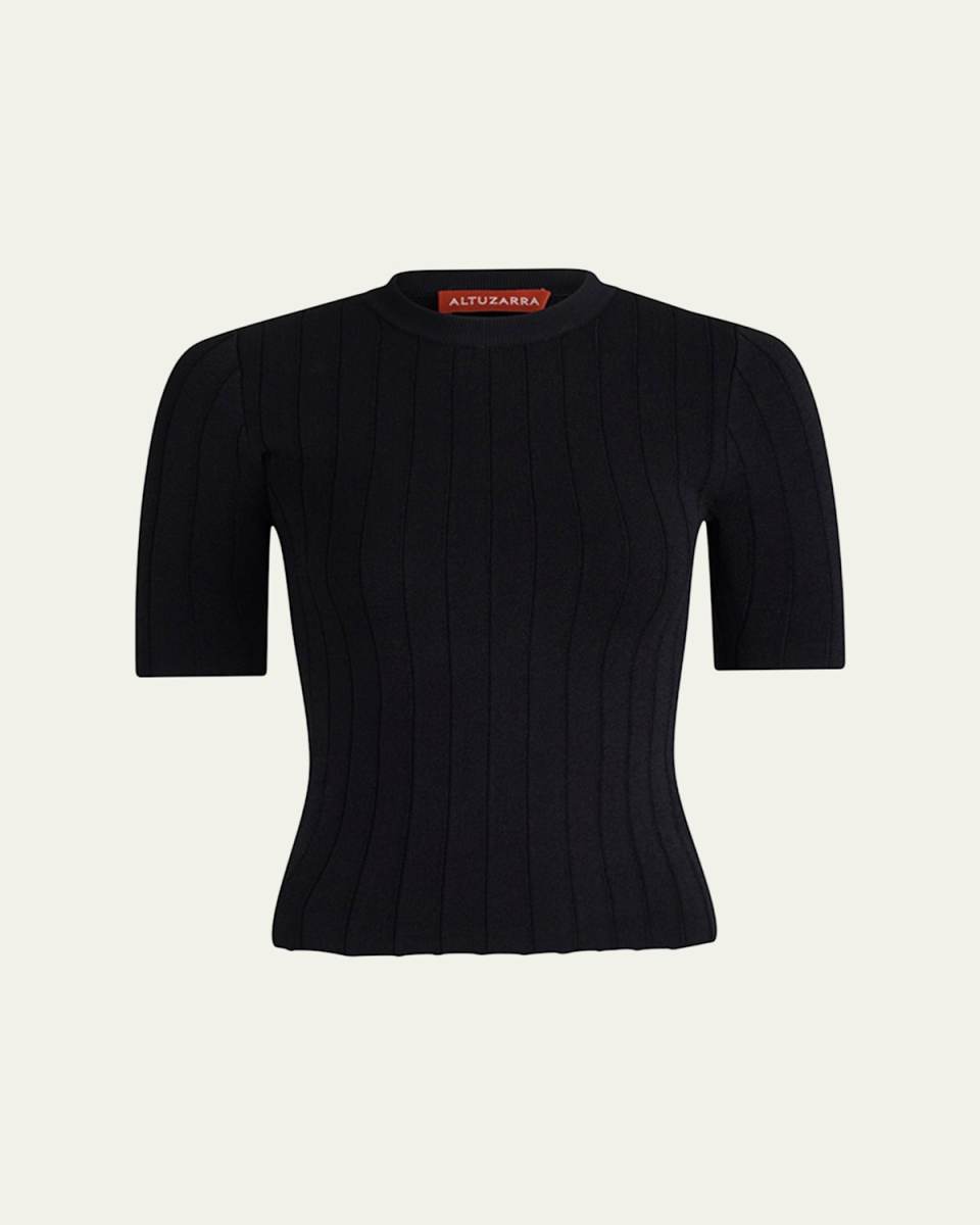 Sparky Short-Sleeve Knit Top